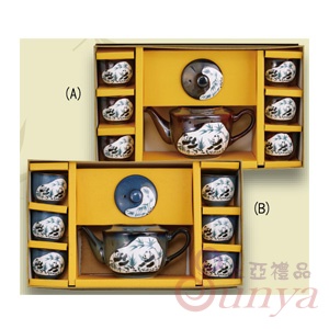 2334熊貓戲竹茶具組