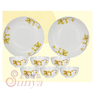 3123黃金花908餐具組