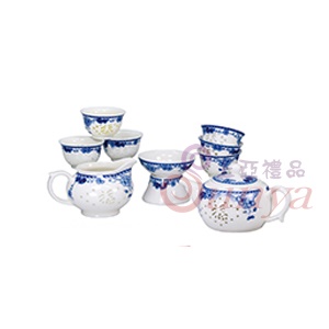 玲瓏柿子茶具組