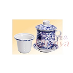 玲瓏花4件式茶杯