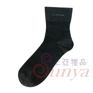 BB36002B竹炭無痕壓線紳士襪黑