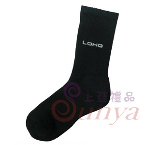 BC33052B竹炭運動氣墊襪黑