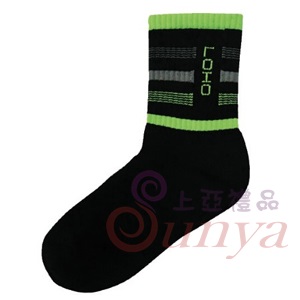 BB33016B竹炭運動氣墊襪黑