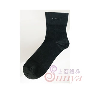 BB36002B竹炭無痕壓線紳士襪黑(單入)