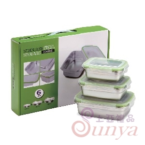XY-8503 304不鏽鋼保鮮盒組