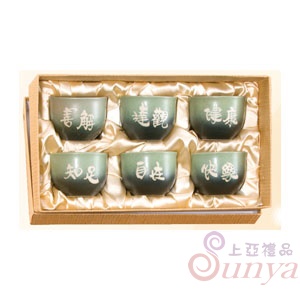 KT-3110陶藝釉6入圓湯吞杯組