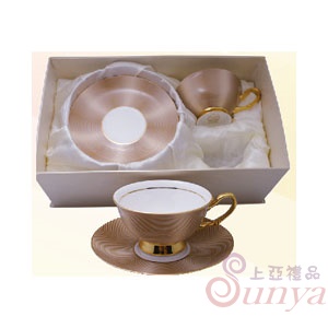 KT-6002B骨瓷咖啡杯碟組-金(2客入)