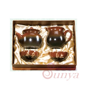 KT-3103陶藝釉1壺1茶海2杯茶具組