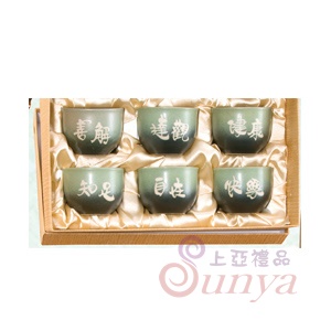 KT-3110陶藝釉6入圓湯吞杯組