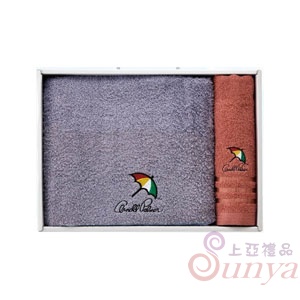 WEI-PM1905銀光緞紋1+1毛浴巾組(臺灣製造)
