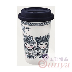 BF-02/B-A青花娃娃雙層隨手杯