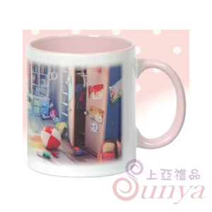 LS-01A粉紅色LS內釉熱轉印杯
