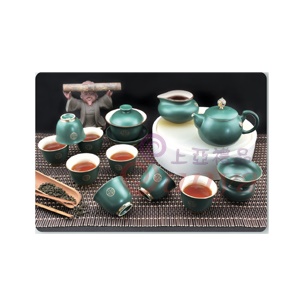 DH-GNYC茶覺景泰藍綠釉茶道組