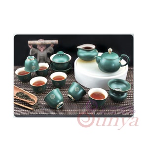 DH-GNYC茶覺景泰藍綠釉茶道組