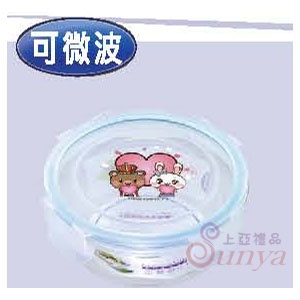 R-100-1M嶸の家-密扣式玻璃保鮮盒(圓)