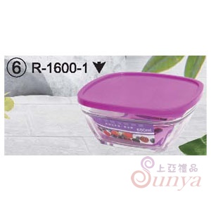 R-1600-1方型玻璃保鮮盒(方)