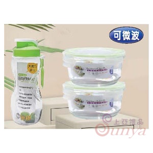 R-100+R-300玻璃禮盒組(兩碗一壺)