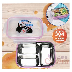 R-2400-1K KUMAMON不鏽鋼分隔便當盒