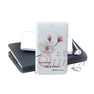 皮紋卡片行動電源4000mAh