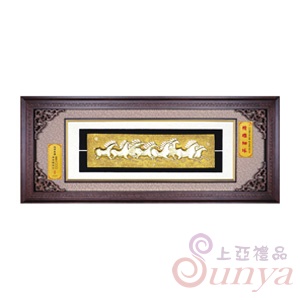 20A202-01金蔥版畫146框-馬上有錢