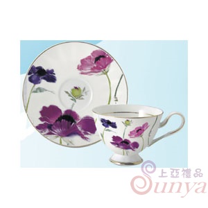 15309瑪里琳紫水晶咖啡杯盤組