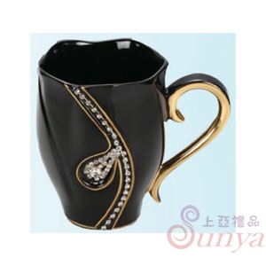 包鑽項鍊馬克杯(黑)