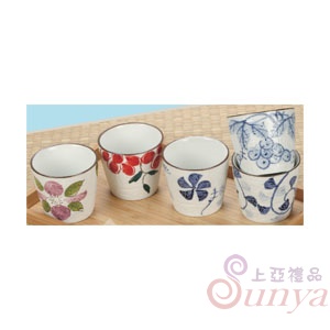 日式手繪茶杯組(五入)