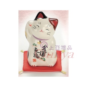 7743彩繪金運來福招財貓