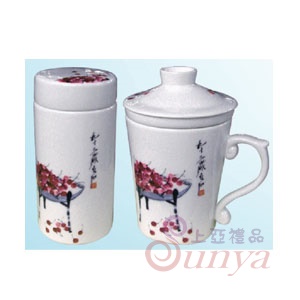 QBS-6641C齊白石員外茶具組(雀躍櫻桃)