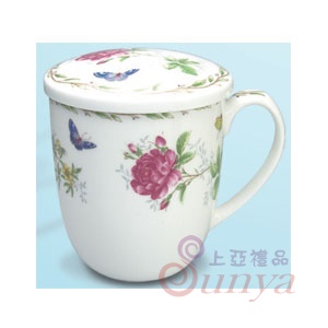 GW-317蝴蝶玫瑰附蓋杯
