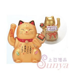 7581彩繪大當招財貓-金