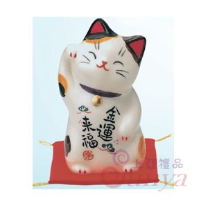 7743彩繪金運來福招財貓