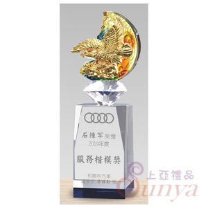 PX-004-2 琉璃金水晶獎座