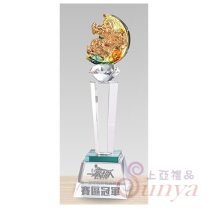 PX-010-S 琉璃金水晶獎座
