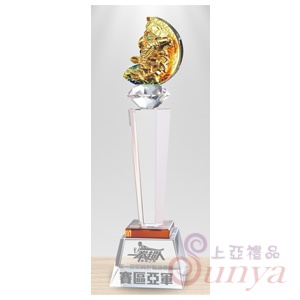 PX-009-M 琉璃金水晶獎座