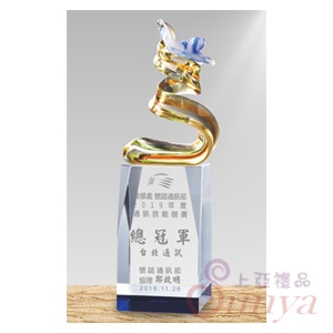 PM-010(頂尖) 拉絲水晶獎座