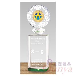PG-180-3(綠) 精緻水晶獎座