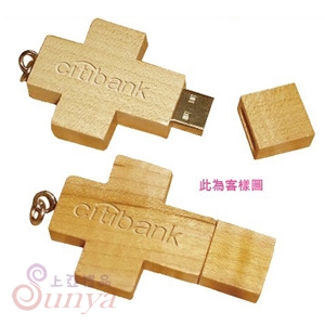 USB-6604 十字架木質隨身碟