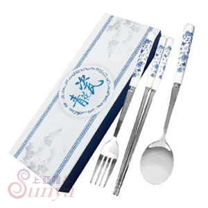 PLA-9301 青花瓷餐具組(3入)
