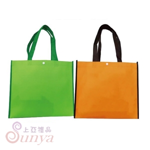 BAG-8792 按扣撞色不織布袋