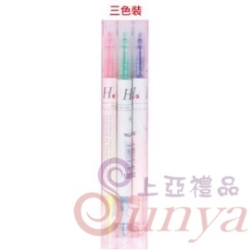 885 三色雙頭螢光筆