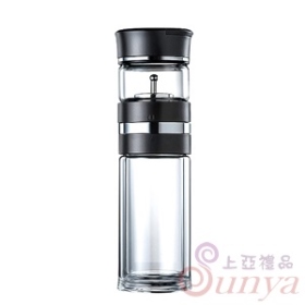 AK-02085旋轉式茶水分離泡茶杯(上:170ml下:280ml)