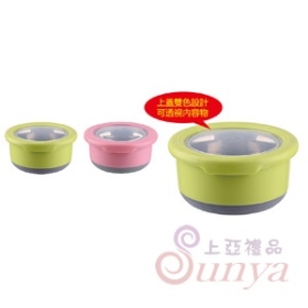 CI-780BA馬卡龍不鏽鋼雙色防滑保鮮盒(1入)