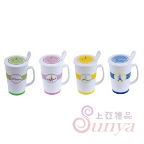CI-Q380鐵塔浮雕馬克杯