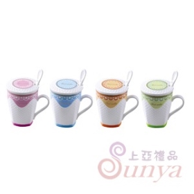 CI-Q392英式菱格浮雕馬克杯(2入)