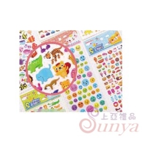 2R-14動物卡通貼紙(泡泡貼)