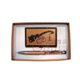 QZ-01金箔名片盒+(金)晶鑽觸控(手工盒)