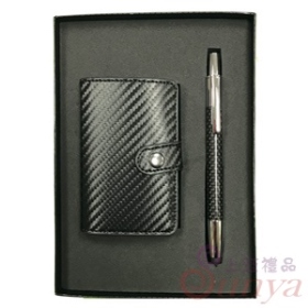 防磁卡片盒碳纖觸控原子筆組