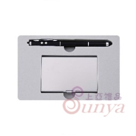 SS057三節四用原子筆+平面名片夾