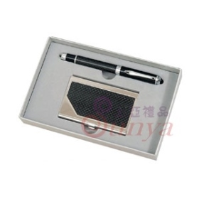 C006碳纖鋼珠筆+碳纖名片夾